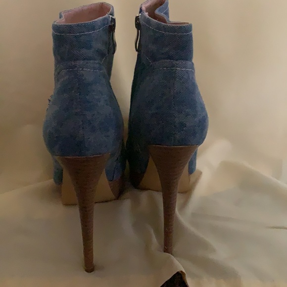 Denim Peep toe heels (SOLD) - Picture 3 of 3